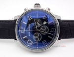 Montblanc Timewalker Chrono Black Leather strap Watch Mont Blanc Knock off Watch